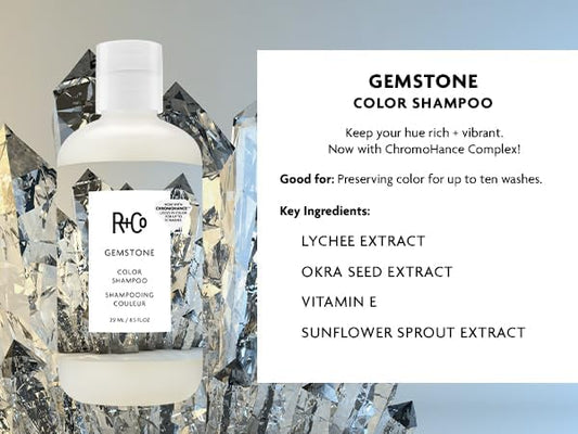 R+Co Gemstone shampoo pump close-up for easy, controlled dispensing