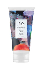 R+Co MANNEQUIN front jar showing product and size benefit: travel-friendly container