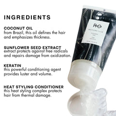 R+Co Motorcycle being applied to damp hair for defined hold and frizz control