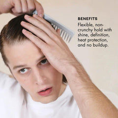 R+Co Motorcycle on dry hair creating piecey texture and natural movement
