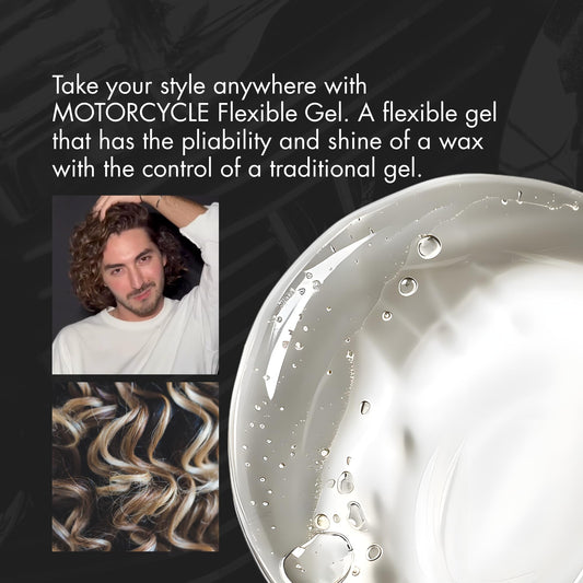 R+Co Motorcycle open jar texture highlighting creamy gel for smooth finish