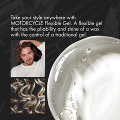 R+Co Motorcycle open jar texture highlighting creamy gel for smooth finish