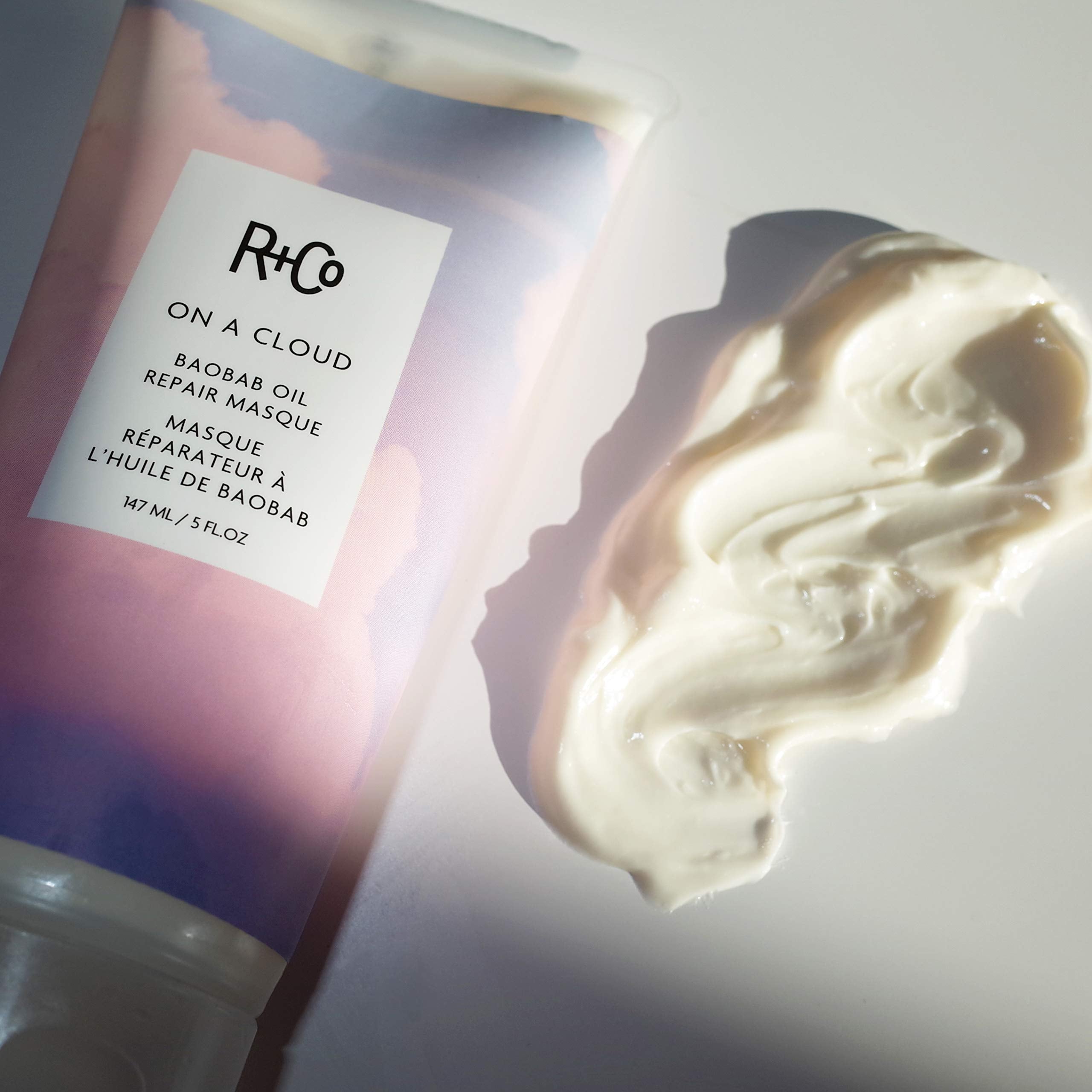 R+Co ingredient mix showing baobab oil and nourishing oils benefits