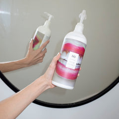 R+Co Television conditioner pump nozzle close-up showing easy dispensing