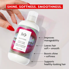 R+Co Television pump and cap detail highlighting easy dispensing and mess-free use