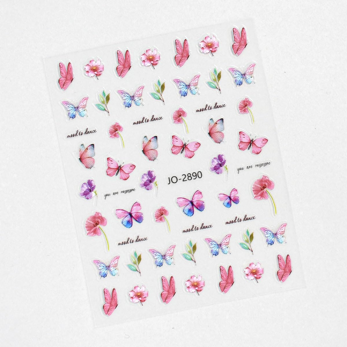 Rdntbeu stickers applied on natural nails demonstrating salon-style finish