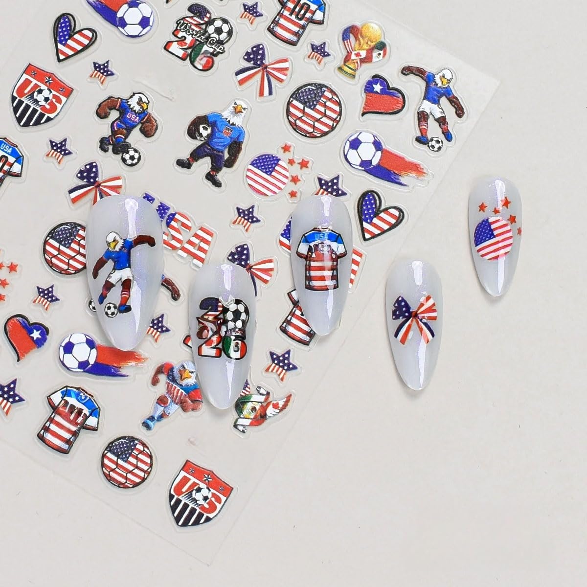 Rdntbeu detailed view of soccer ball and trophy decals highlighting crisp edges and durable finish