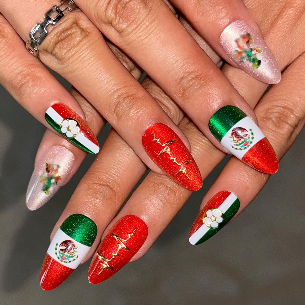 Rdntbeu front packaging showing 24-piece World Cup nail set and compact storage benefit