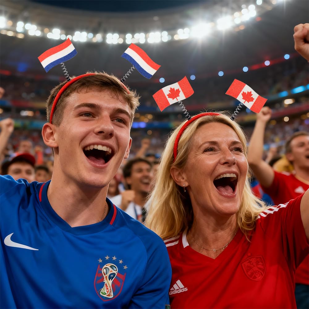 Rdntbeu headband worn at a match conveying team spirit and photo-ready fun