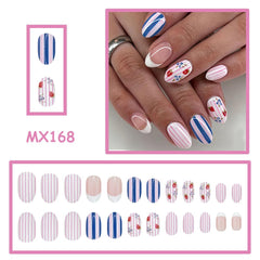 Rdntbeu full 24pcs nail layout showing variety and easy selection benefit