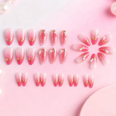Rdntbeu nails worn on hand demonstrating almond shape and instant polished look benefit