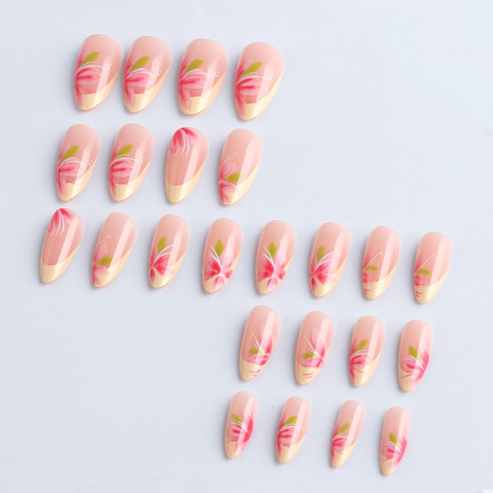 Rdntbeu side profile showing medium almond shape and glossy finish, natural look benefit