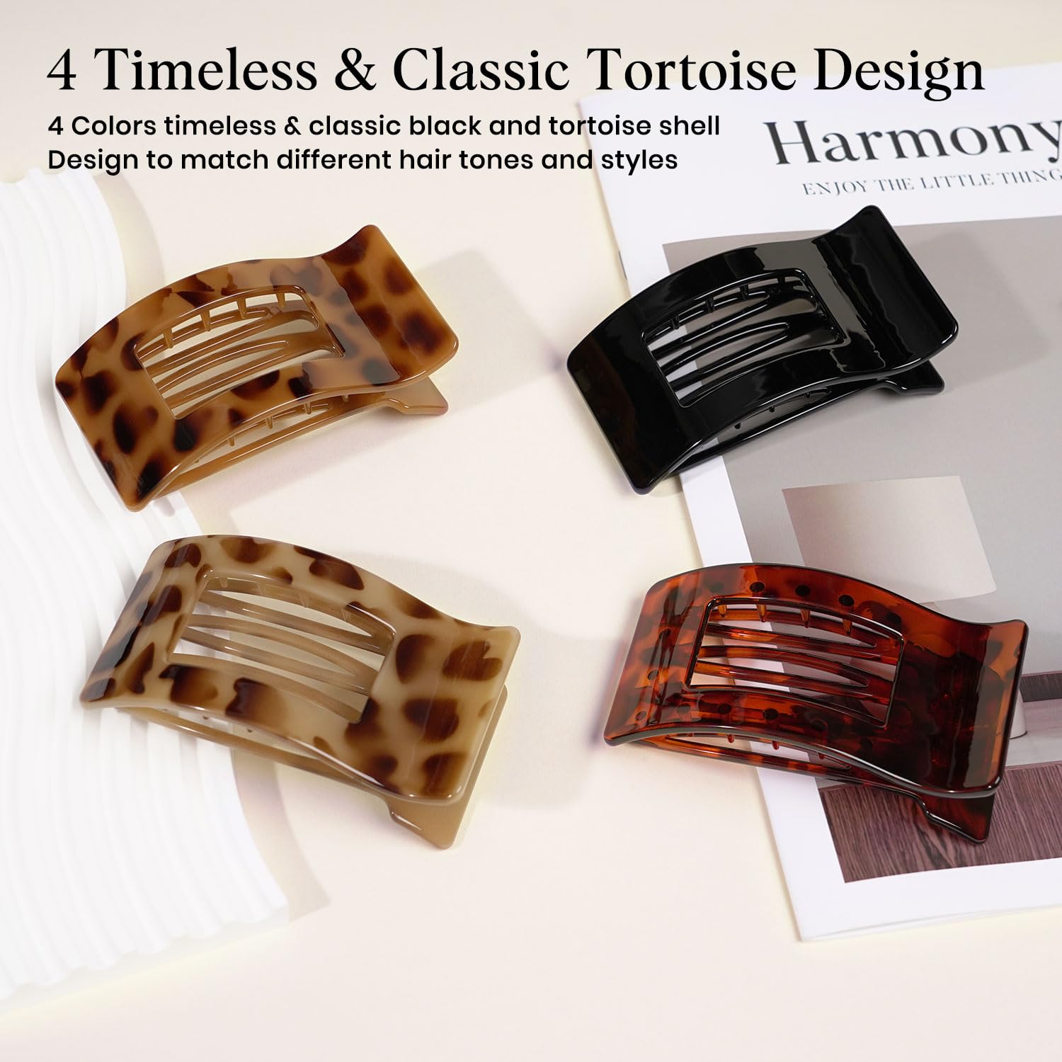 RDUQM leopard print clip styled with outfit for fashionable accent