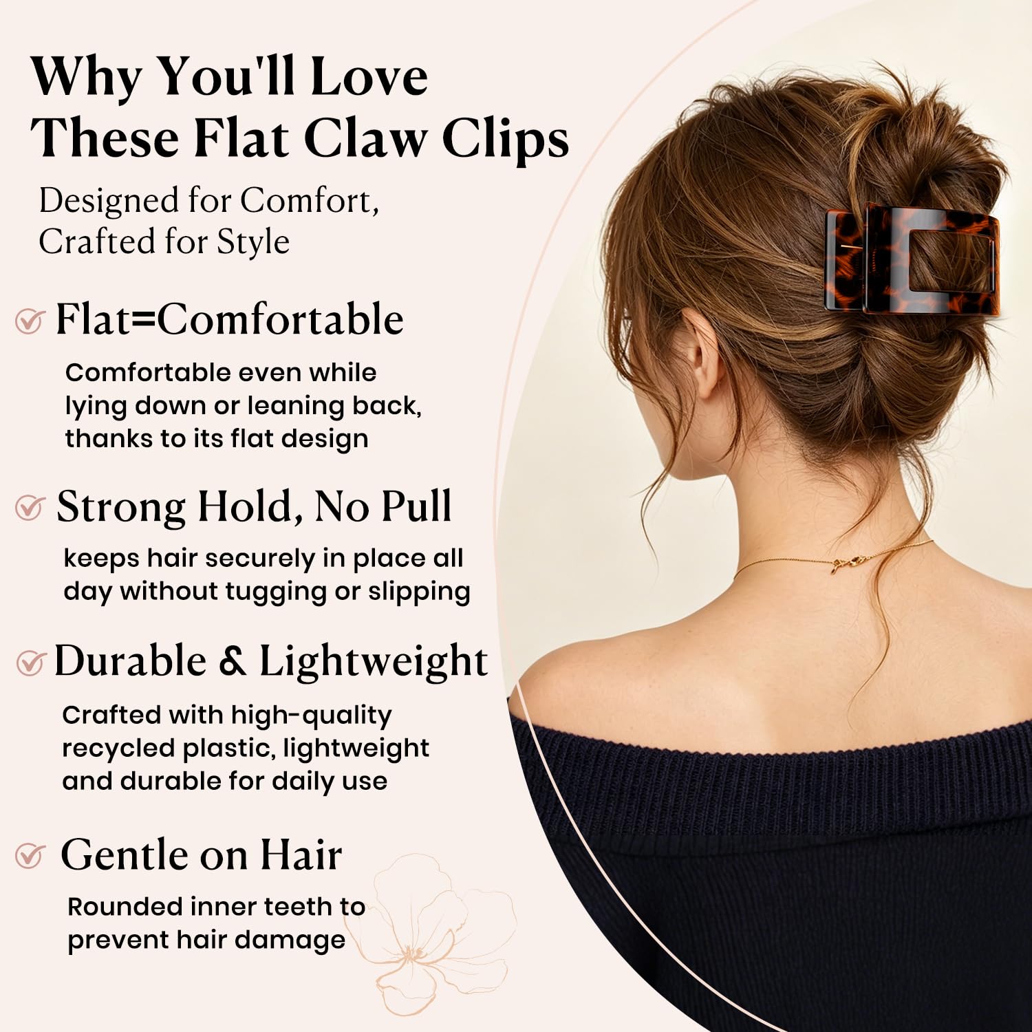 RDUQM side profile of curved lay-flat design for comfortable wear