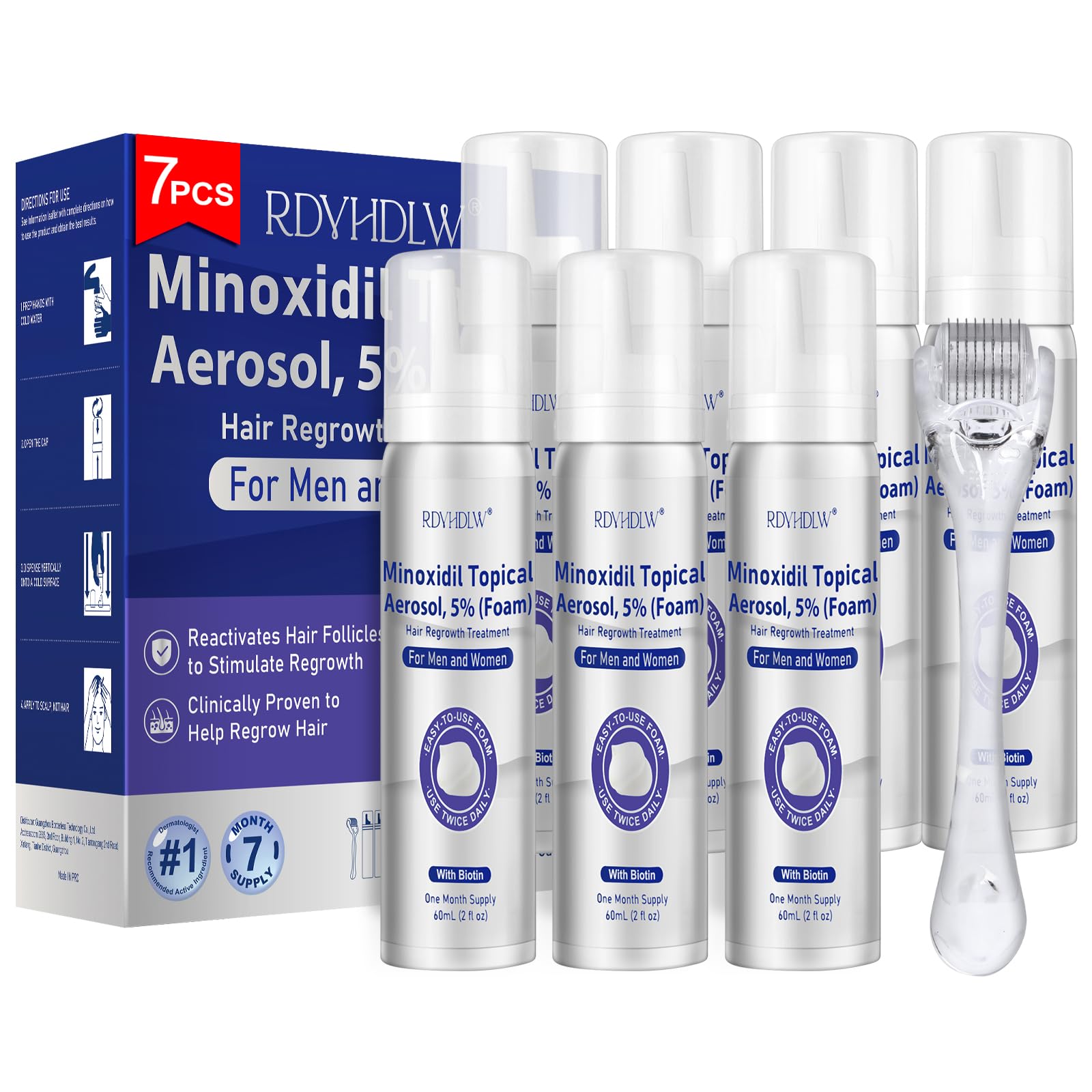 RDVHDLW front packaging showing seven 60ml cans and benefits