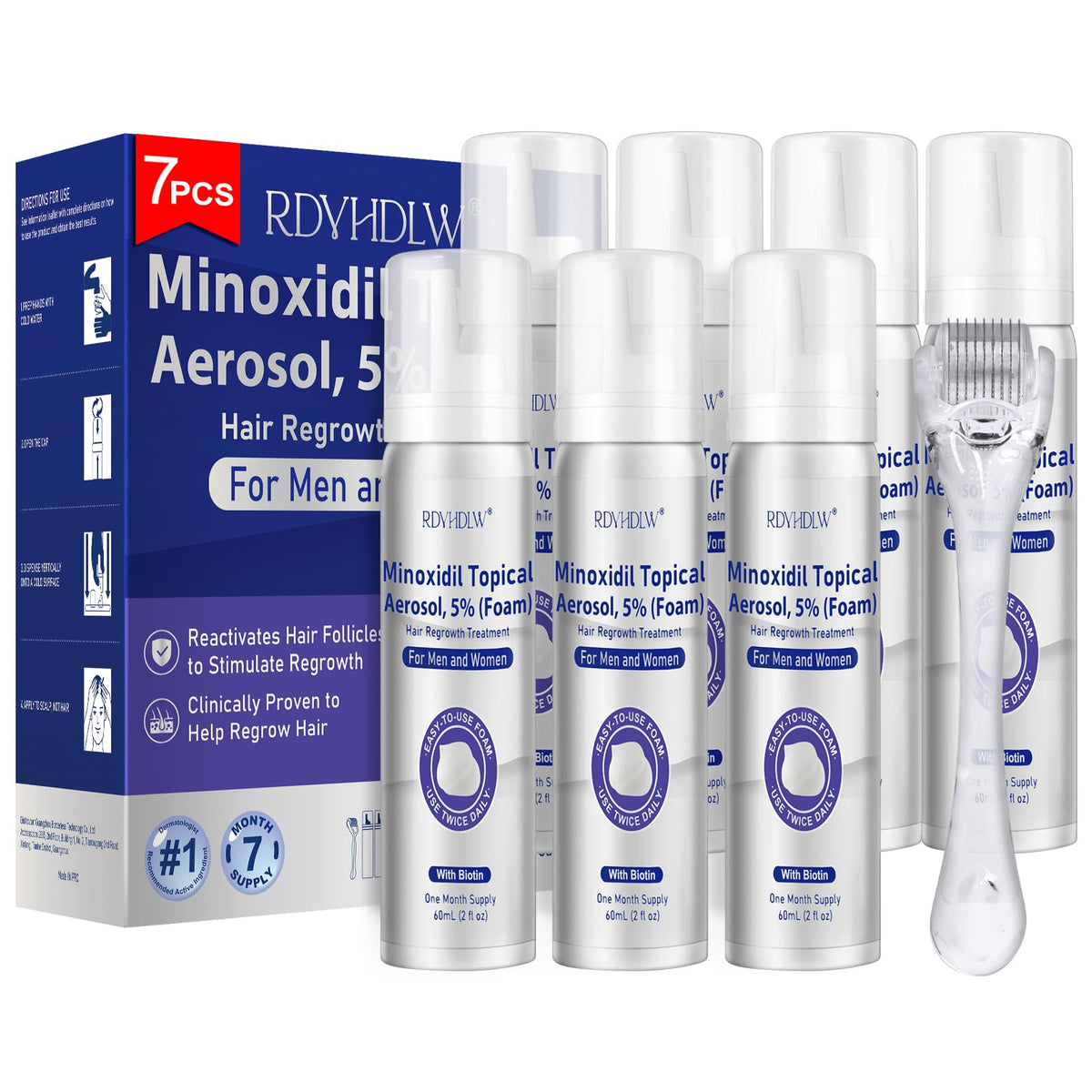 RDVHDLW front packaging showing seven 60ml cans and benefits