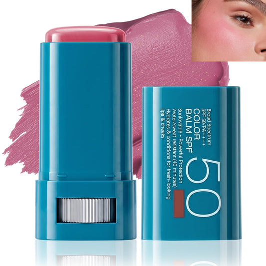 Re. Misoo front view of blush stick showing compact, travel-ready design and SPF benefit