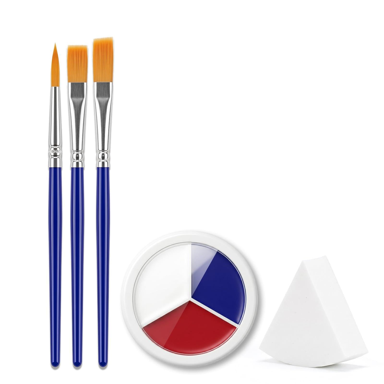 Re. Misoo compact kit front view showing three patriotic colors and portable benefit