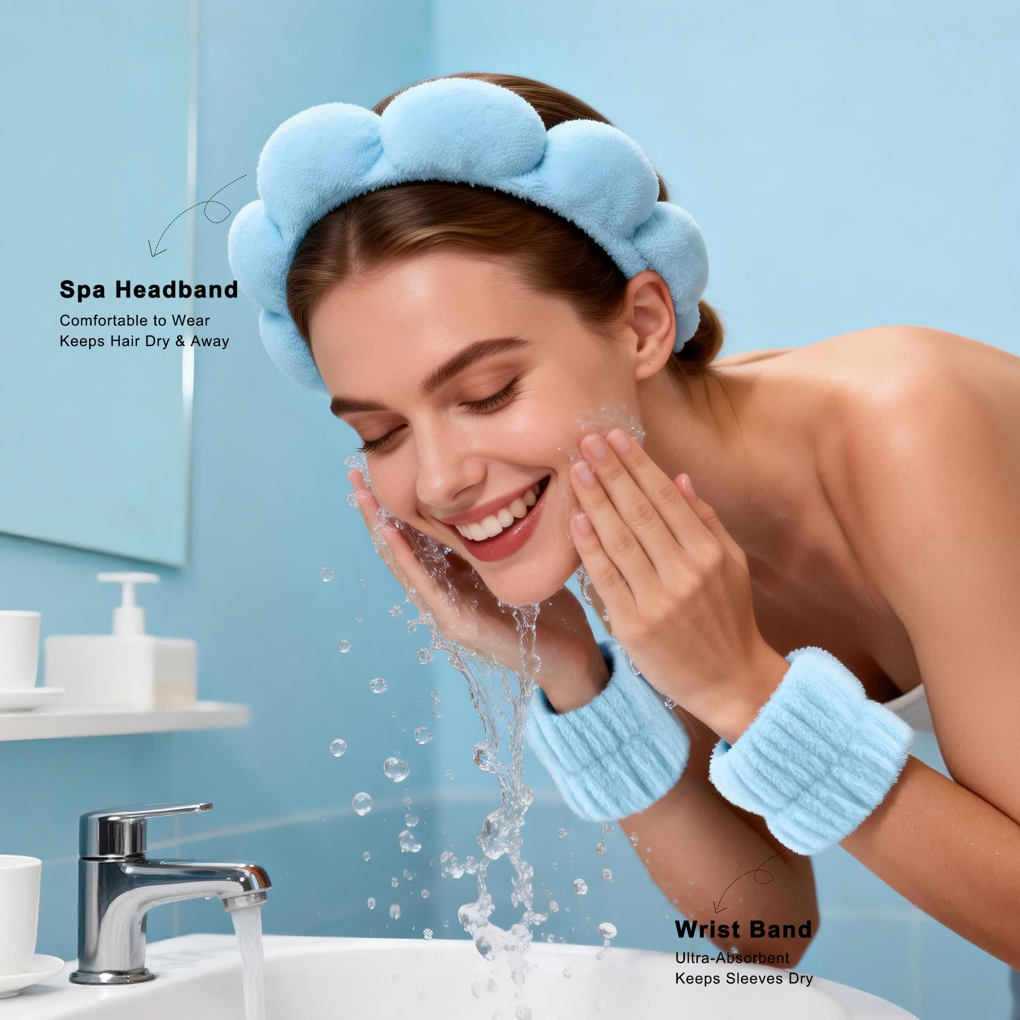 Real Perfection wristbands close-up showing absorbency to stop drips