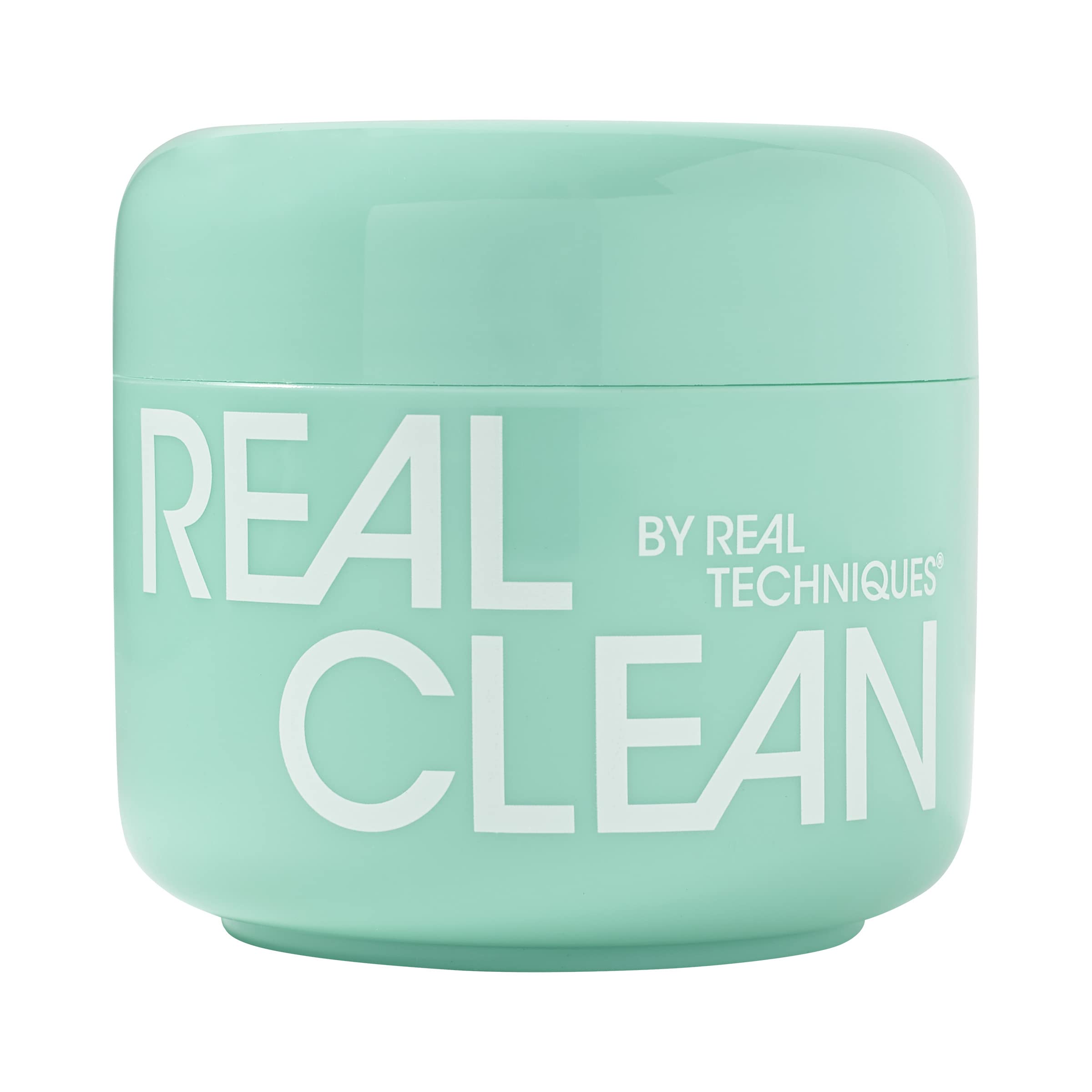 Real Techniques open jar revealing balm texture and smooth glide