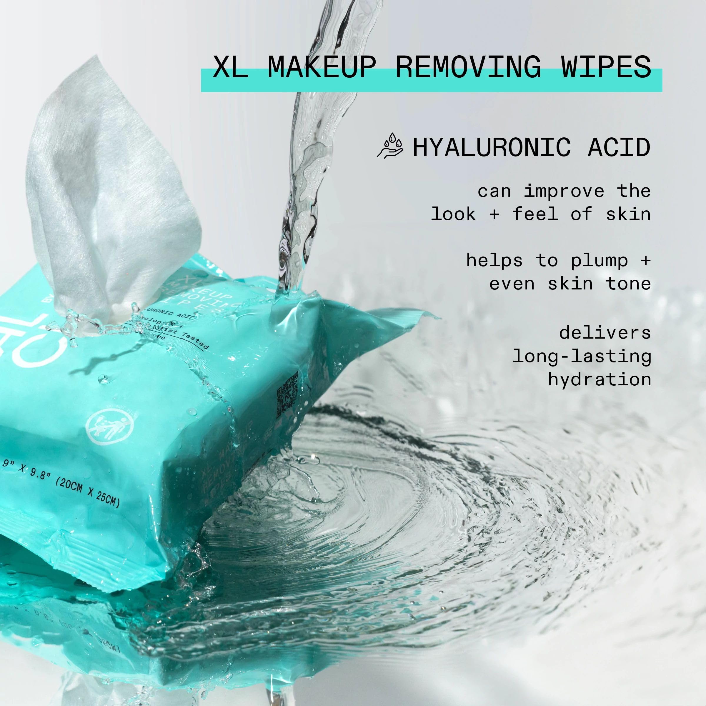 Real Techniques wipe removing full-face makeup for quick single-wipe cleanse