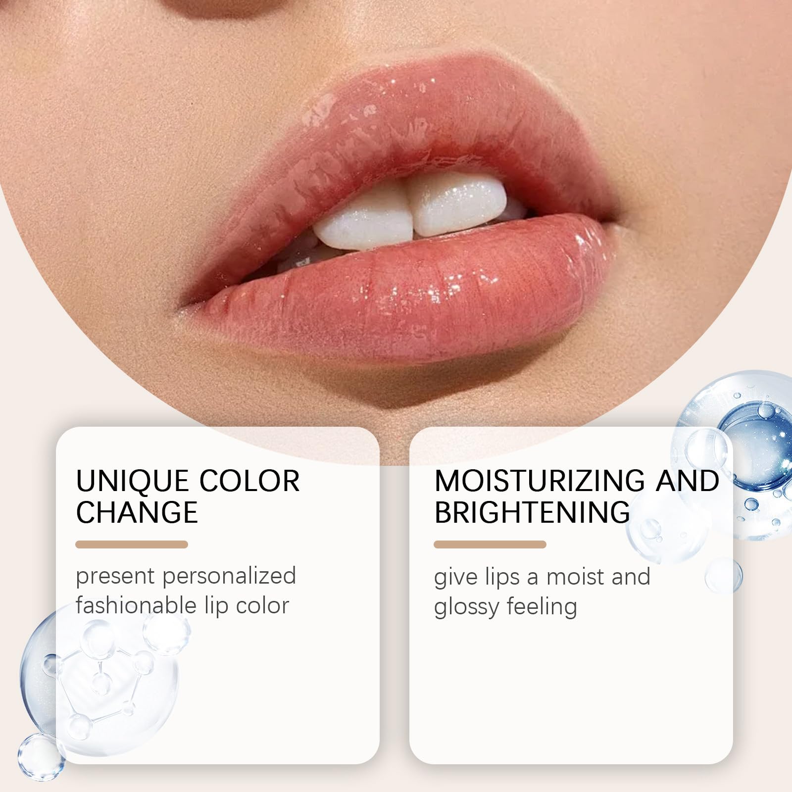REATIFUL texture swipe on glossy surface showing moisturizing sheen