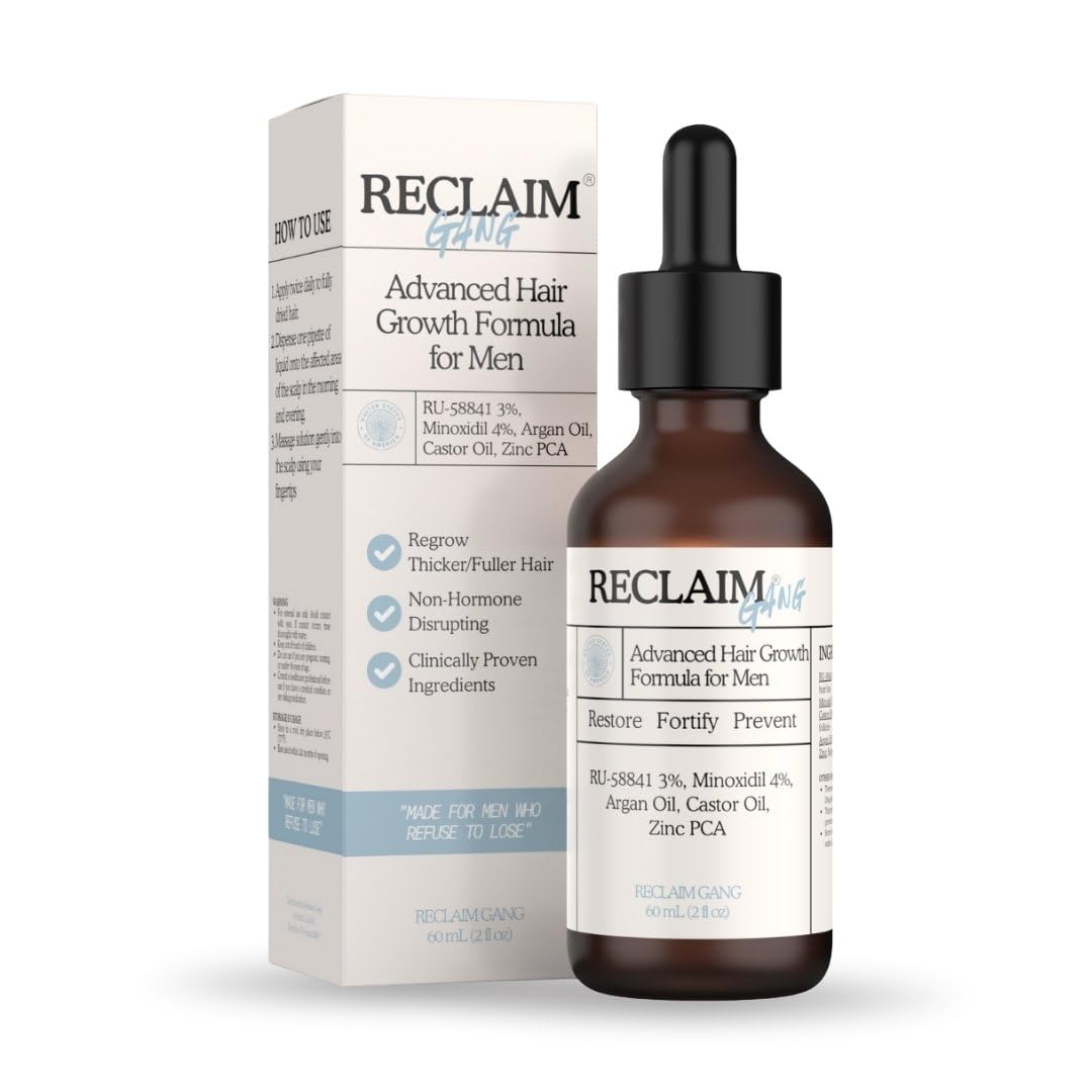 Reclaim Gang front packaging showing 60ml bottle and branding benefit visible