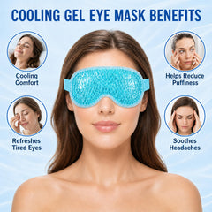 Reclua blue full-coverage mask front view providing complete relief