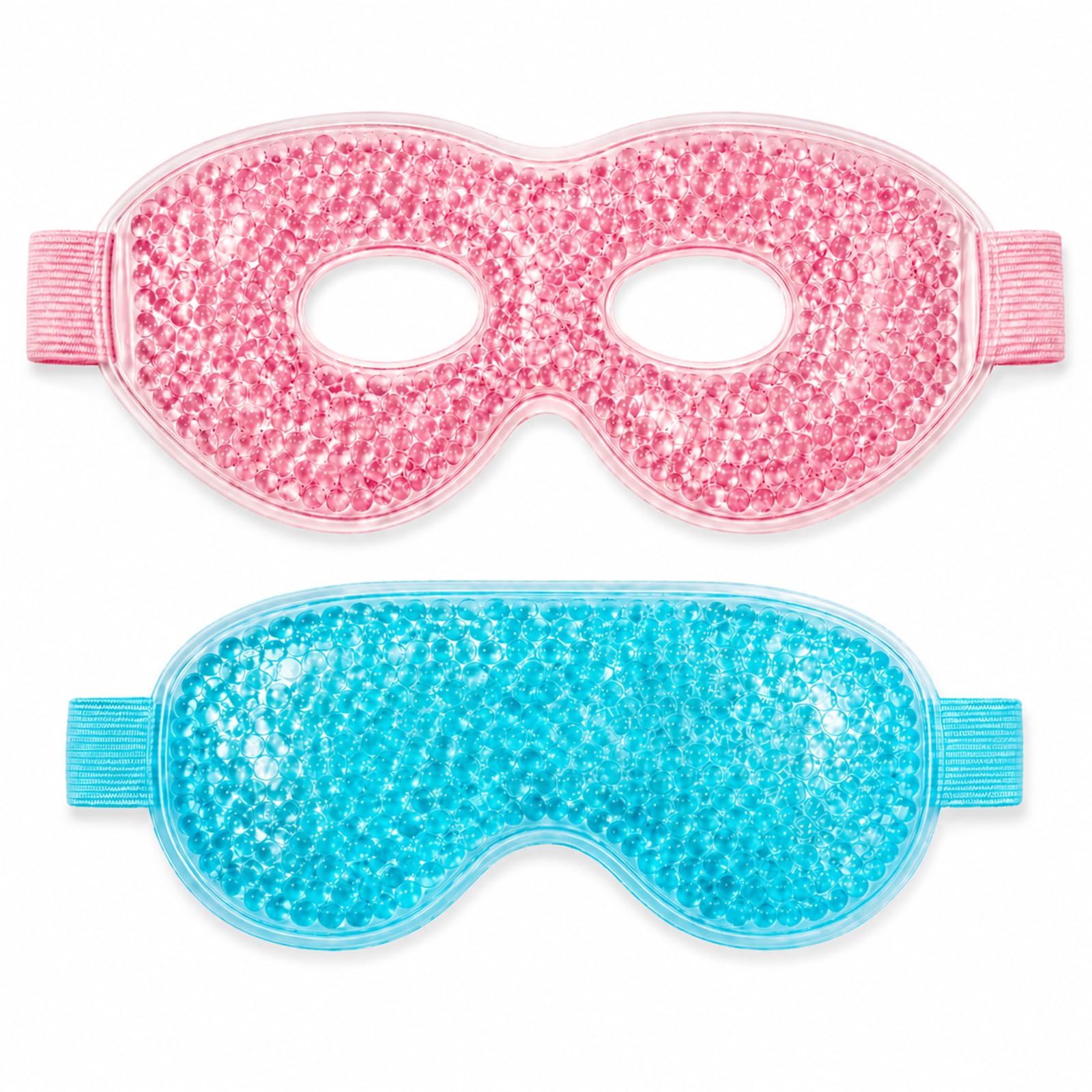 Reclua red open-eye mask front view showing fit and comfort