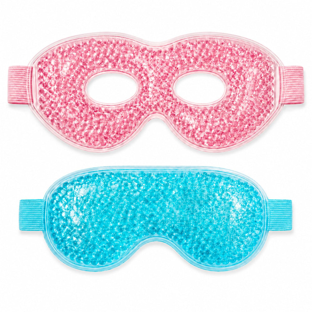 Reclua red open-eye mask front view showing fit and comfort