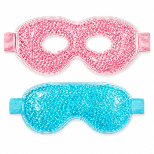 Reclua red open-eye mask front view showing fit and comfort