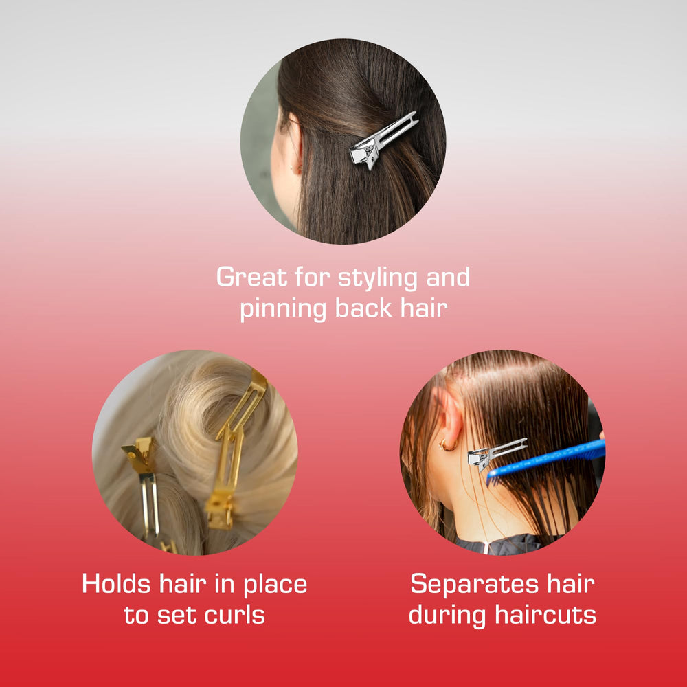 Red by Kiss clip securing dreadlocks for neat sectioning