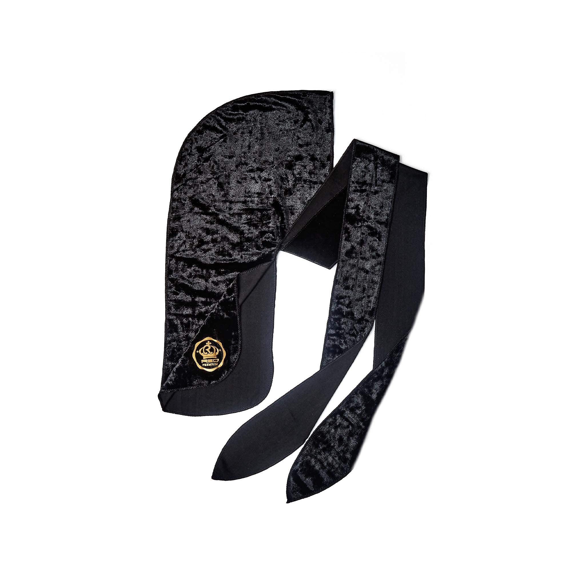 Red by Kiss durag on model front view illustrating comfortable wear and stylish finish