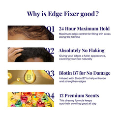 Red by Kiss being applied to hairline for sleek edges and long-lasting control