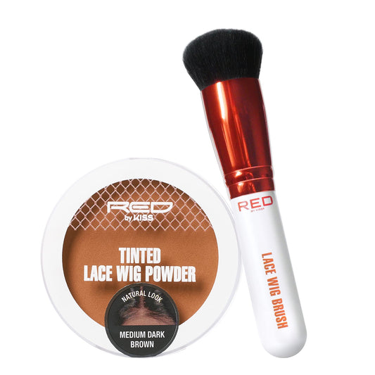 Red by Kiss front packaging showing compact duo and brush benefit blending