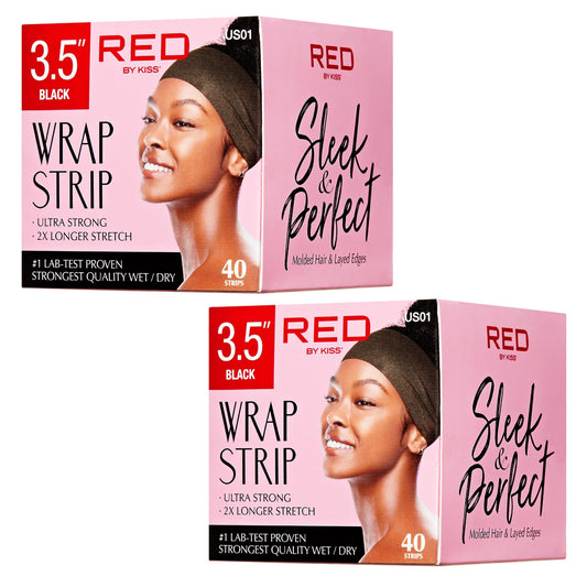 Red by Kiss front packaging showing 40 strips and 2-pack convenience