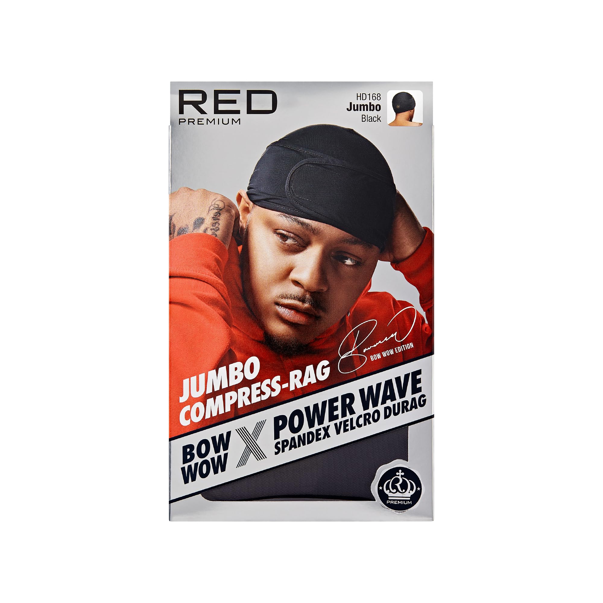 Red by Kiss front view durag showing sleek fit and secure compression