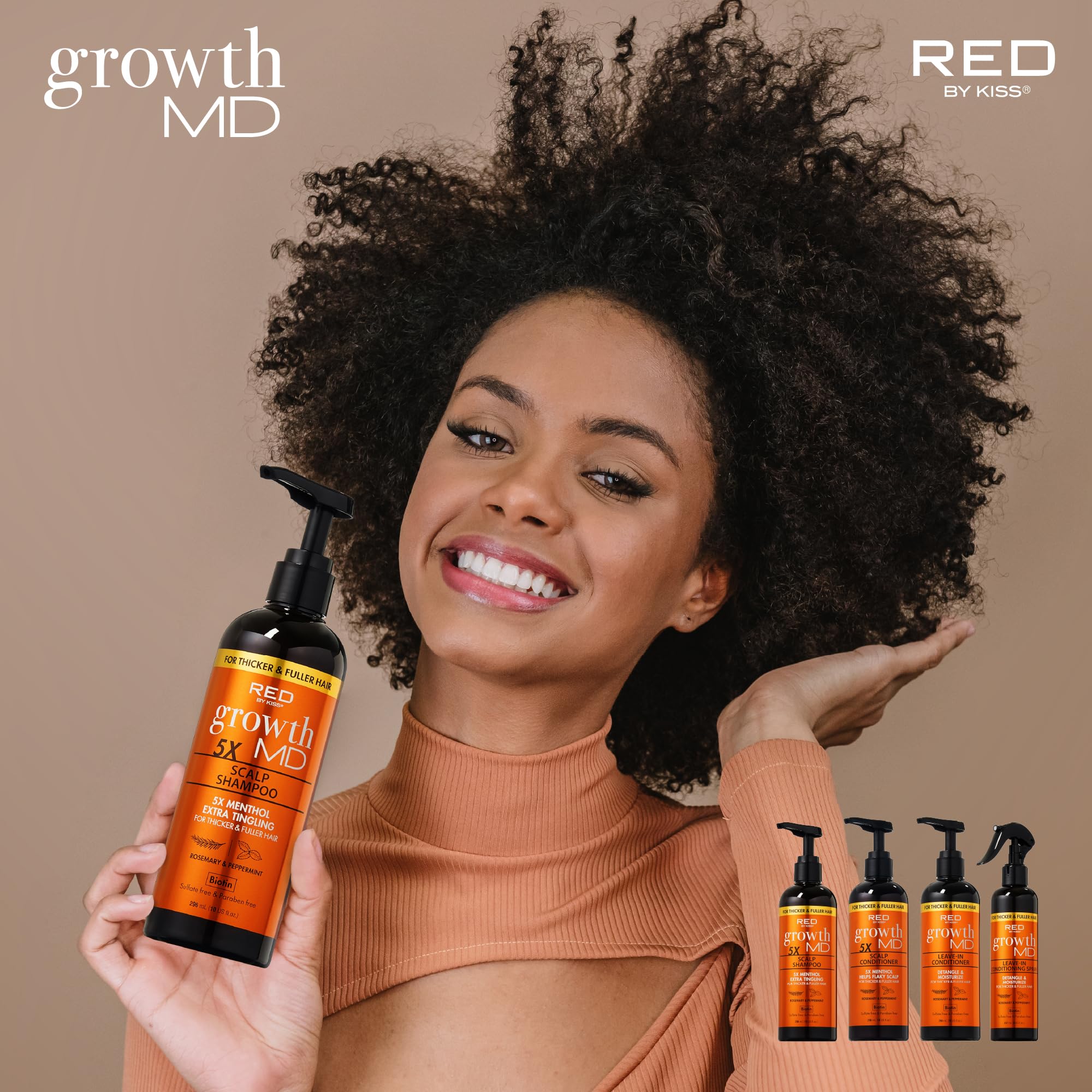 Red by Kiss 10oz bottle beside common objects for size reference