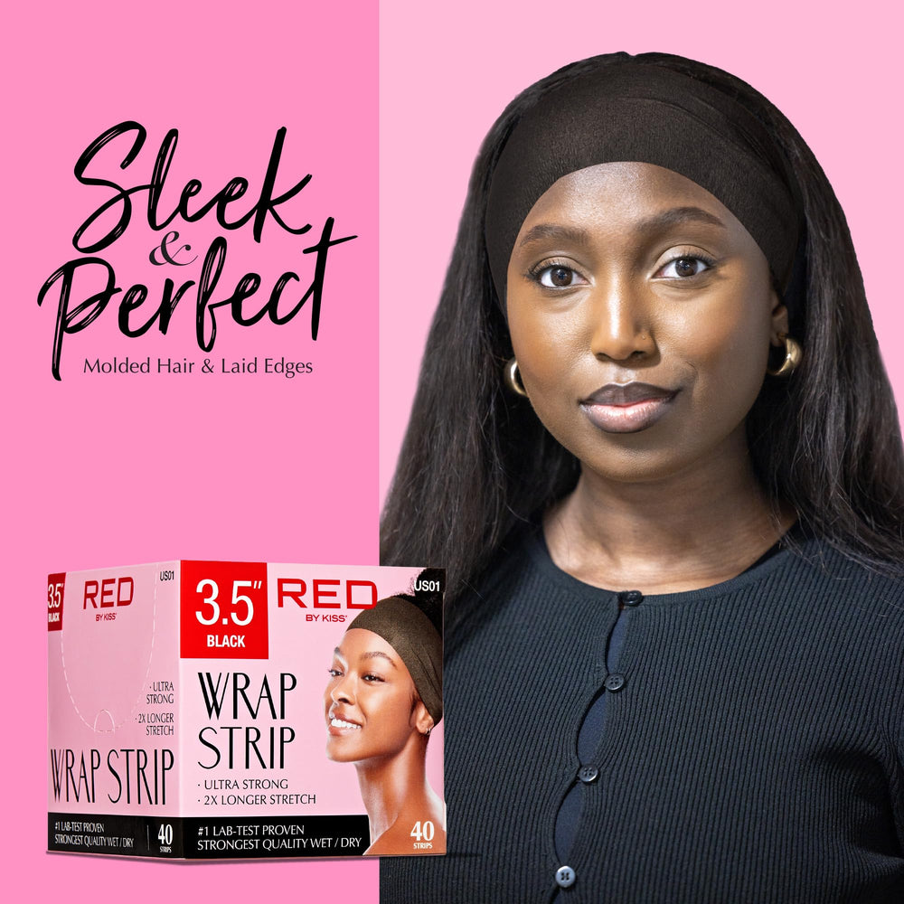 Red by Kiss strip used on dry hair keeping hairstyle smooth