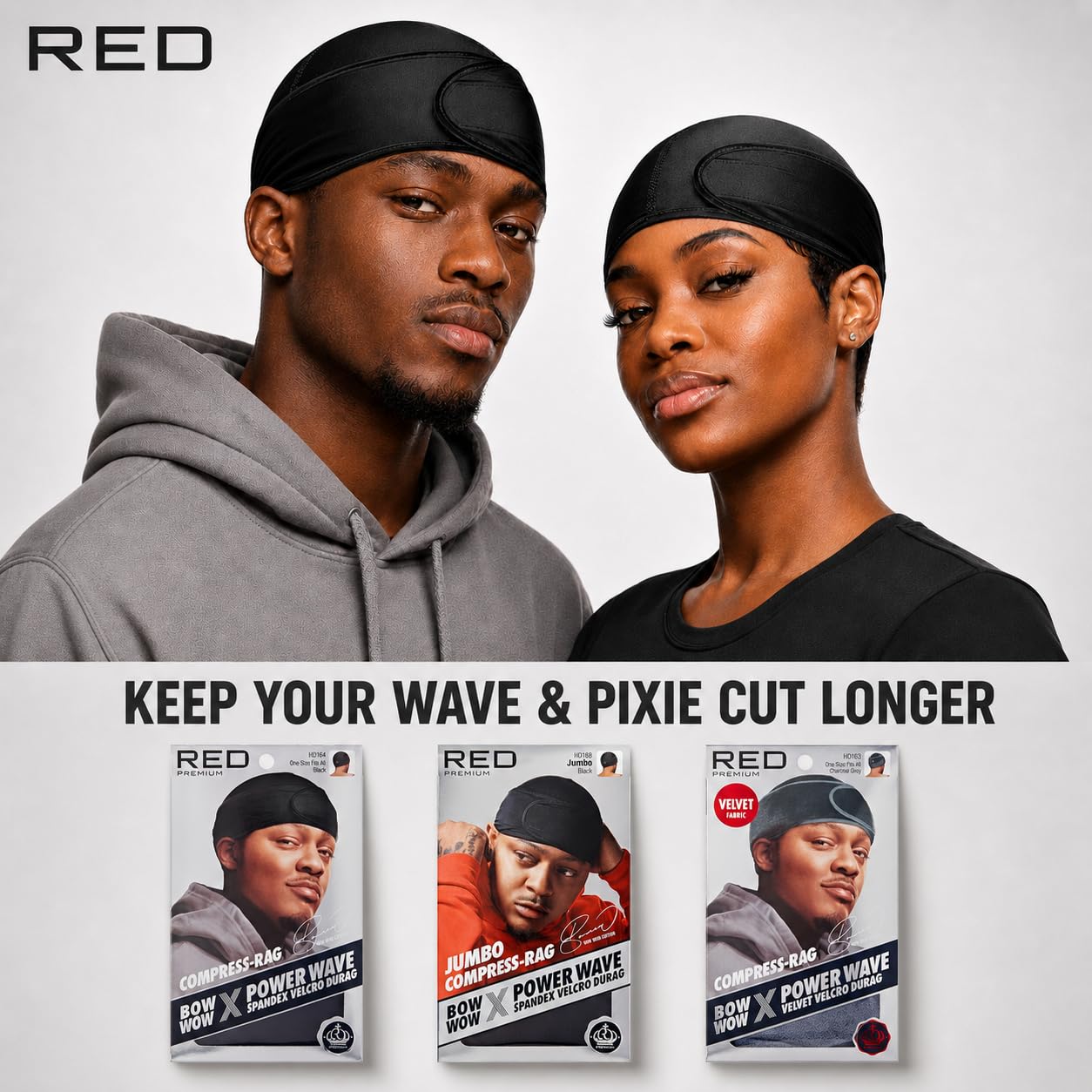 Red by Kiss durag in use on pillow for night preservation benefit
