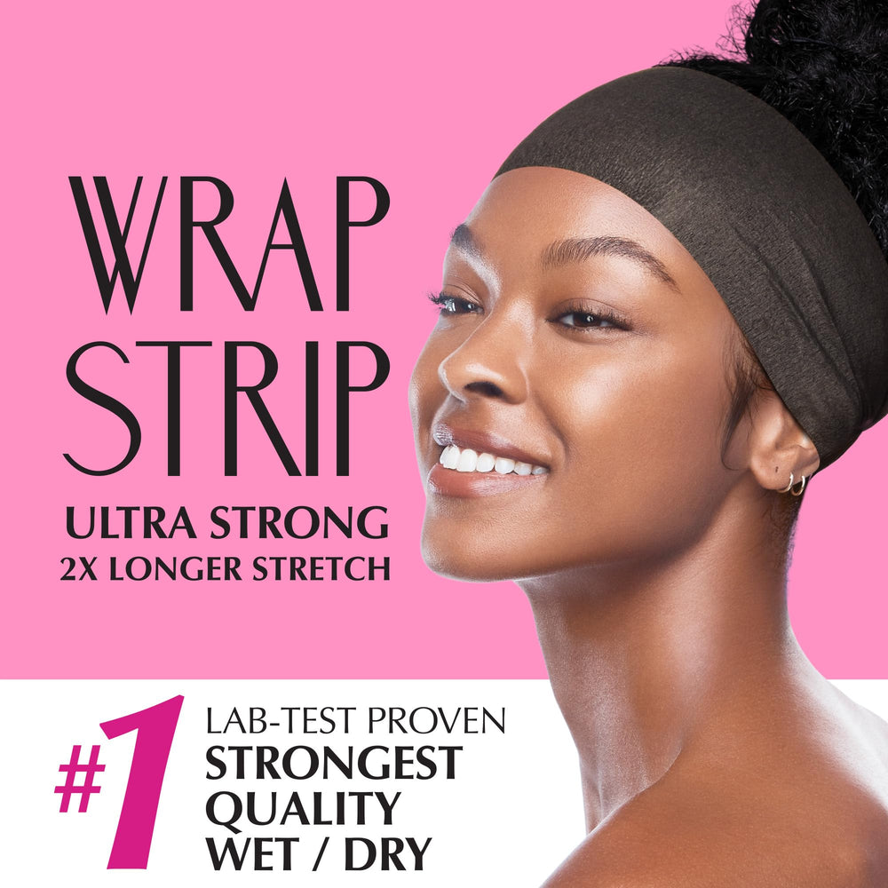 Red by Kiss strip applied to wet hair demonstrating reliable hold