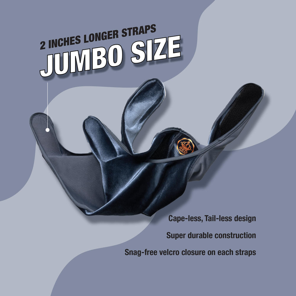 Red by Kiss size comparison depicting jumbo cap room for thick hair