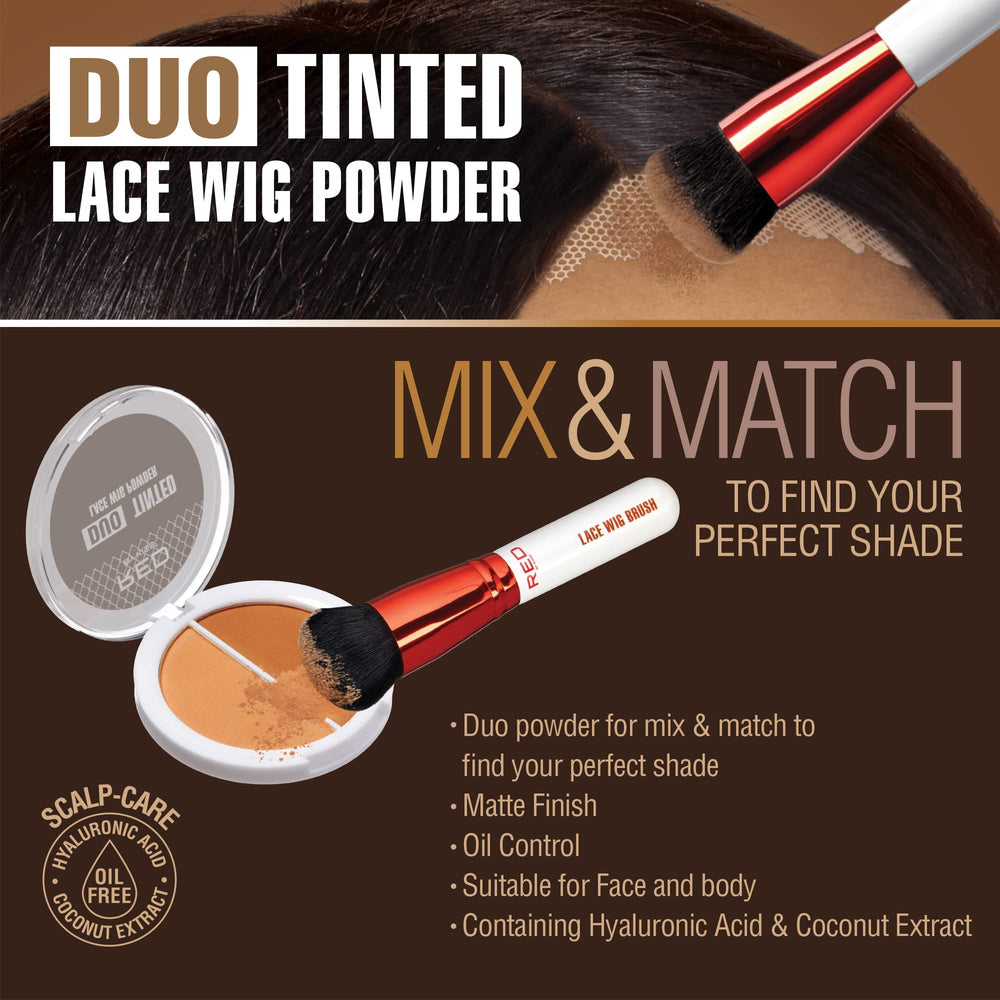 Red by Kiss texture powder swatch showing fine matte finish for oil control benefit