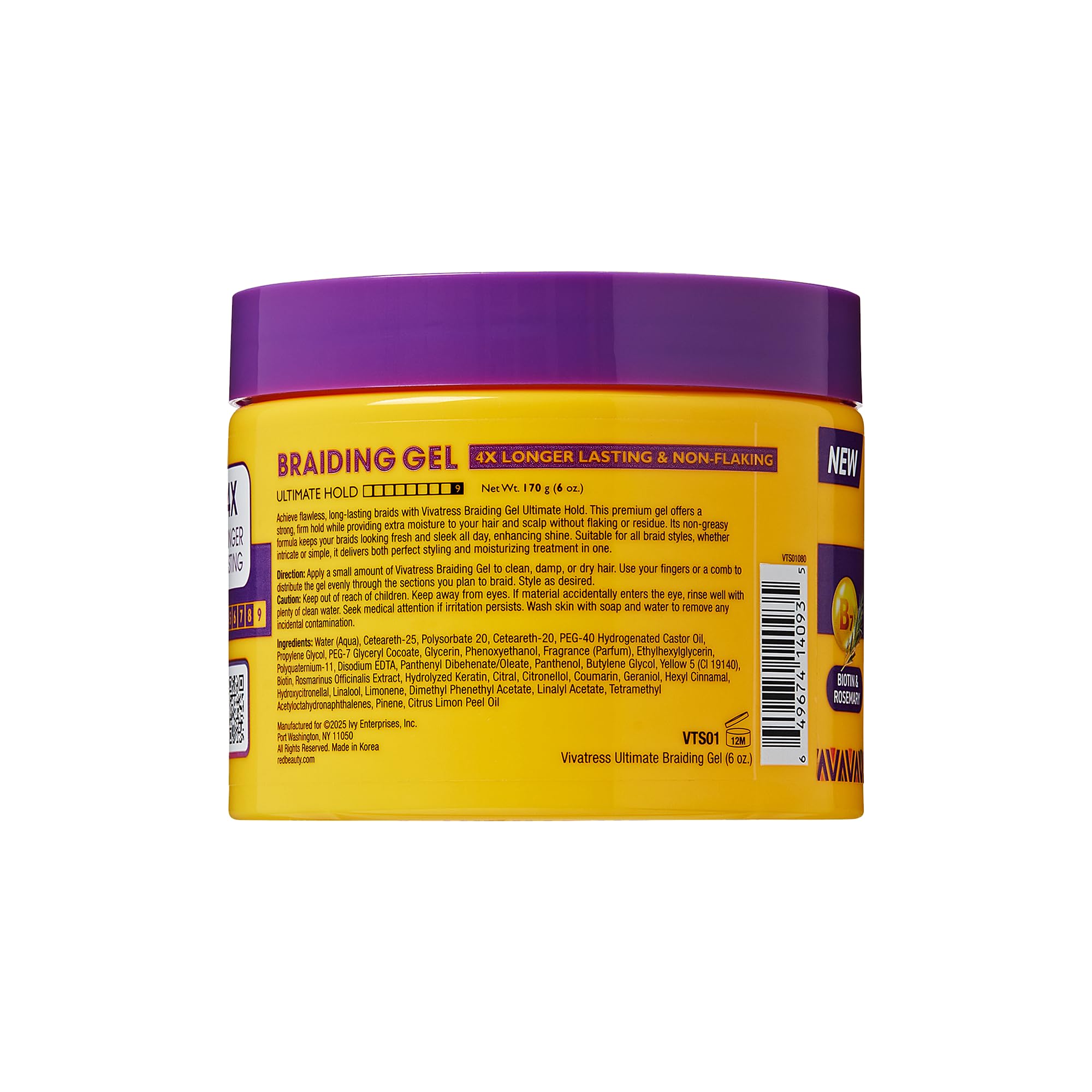 Red by Kiss ingredient label close-up highlighting keratin and biotin
