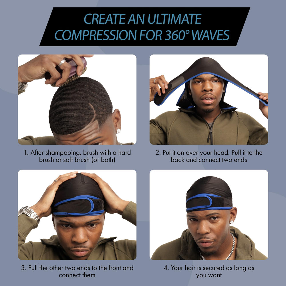 Red by Kiss durag worn in lifestyle setting showing style and comfort benefit: wearability