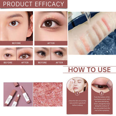 RED-SHYN applying stick to eyelid, quick crease definition and layering