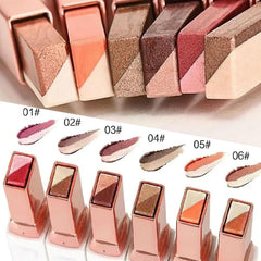 RED-SHYN arm swatches of six shades, clear pigment payoff and pairing ideas