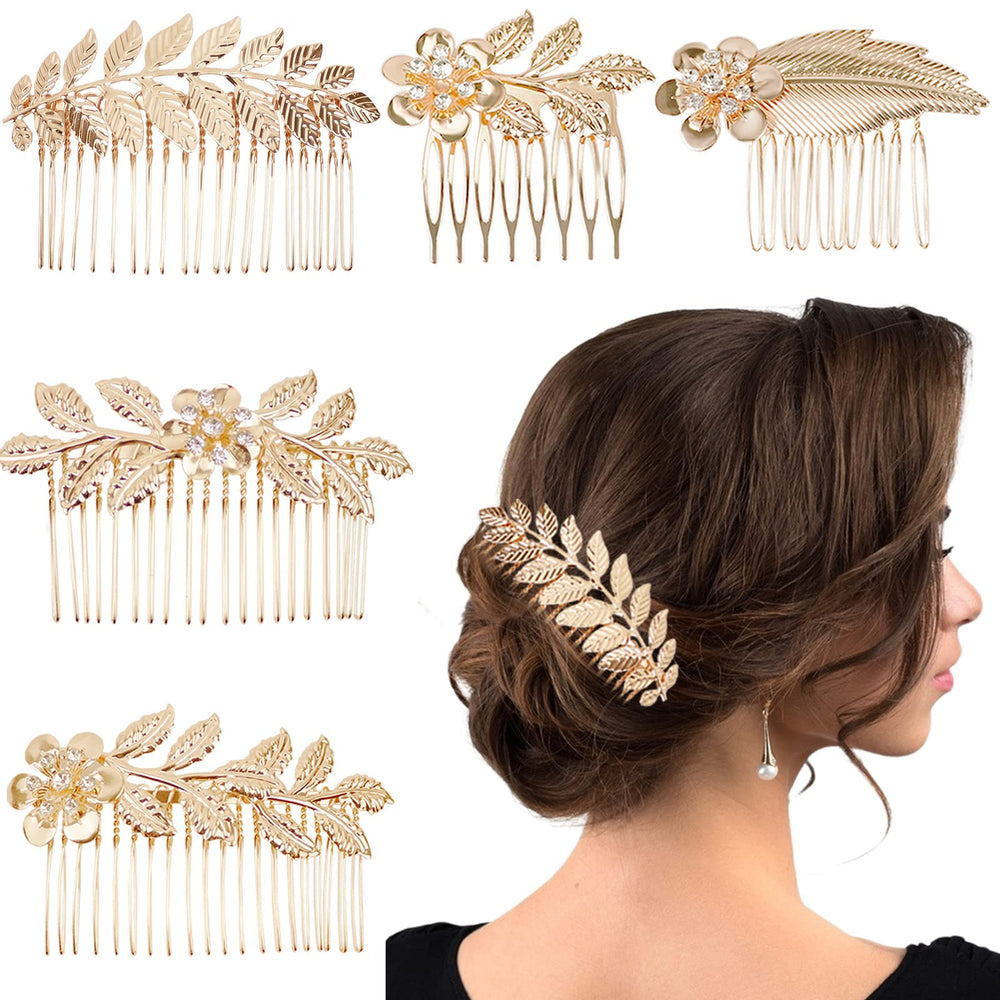 REDANHA gold leaf combs front view showing set and packaging benefit elegant presentation