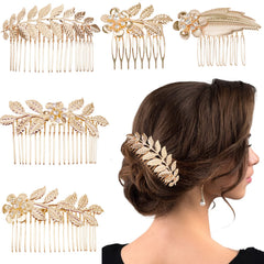 REDANHA gold leaf combs front view showing set and packaging benefit elegant presentation