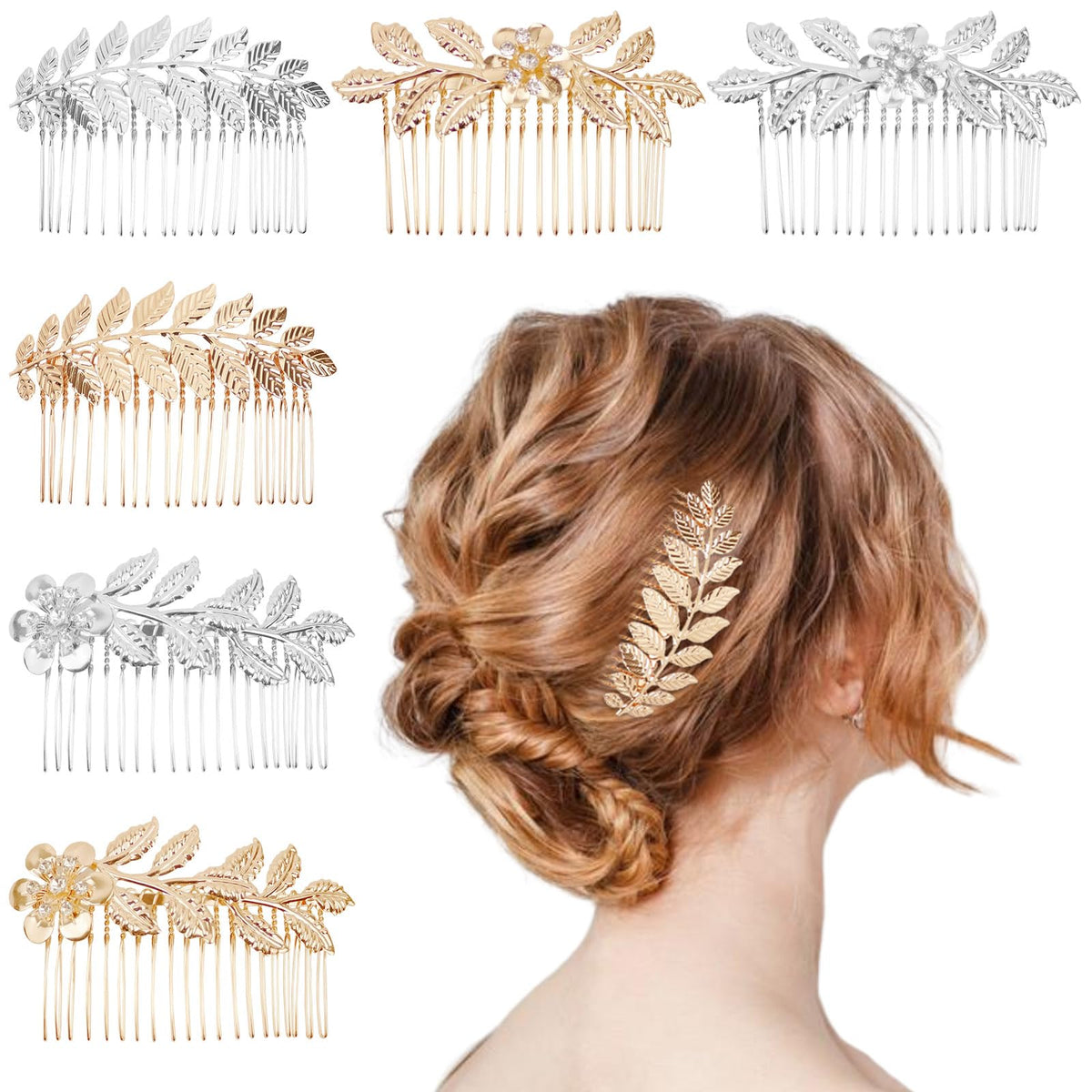 REDANHA front view of six leaf combs showing styles and finish benefit elegant display